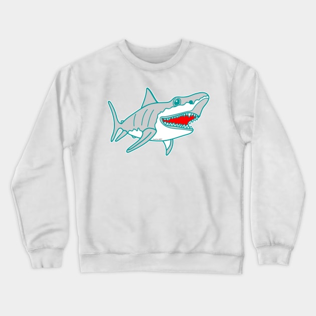 Happy Shark Crewneck Sweatshirt by LatticeART